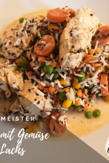 Reis mit Gemüse & Lachs