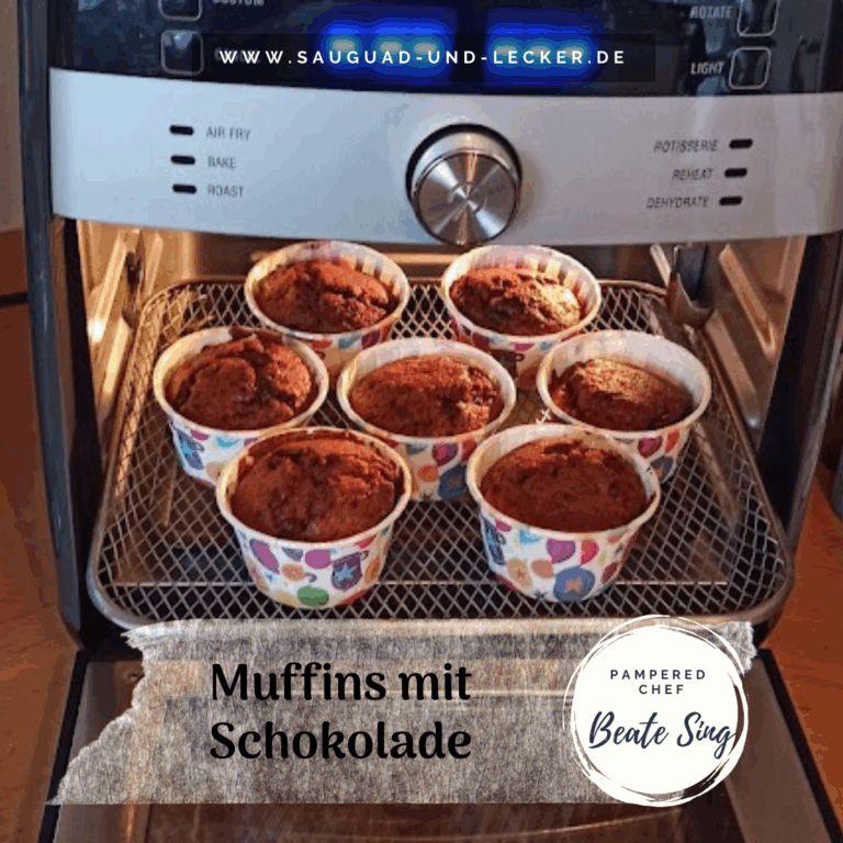 schnelle Muffins mit Schokolade ⋆ sauguad &amp; lecker mit Pampered Chef