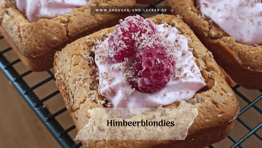 Himbeer-Blondies mit weißer Schokolade ⋆ sauguad &amp; lecker mit Pampered Chef