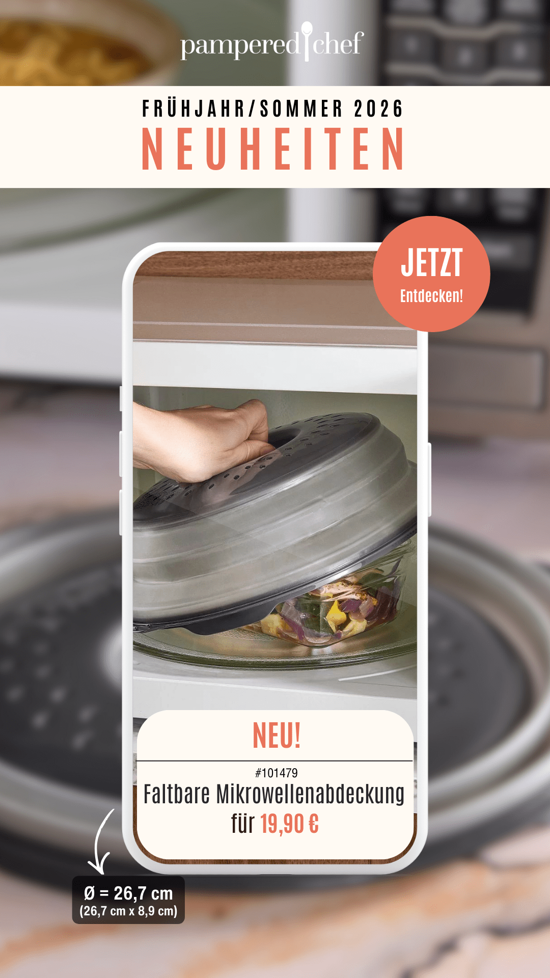 Faltbare Mikrowellenabdeckung