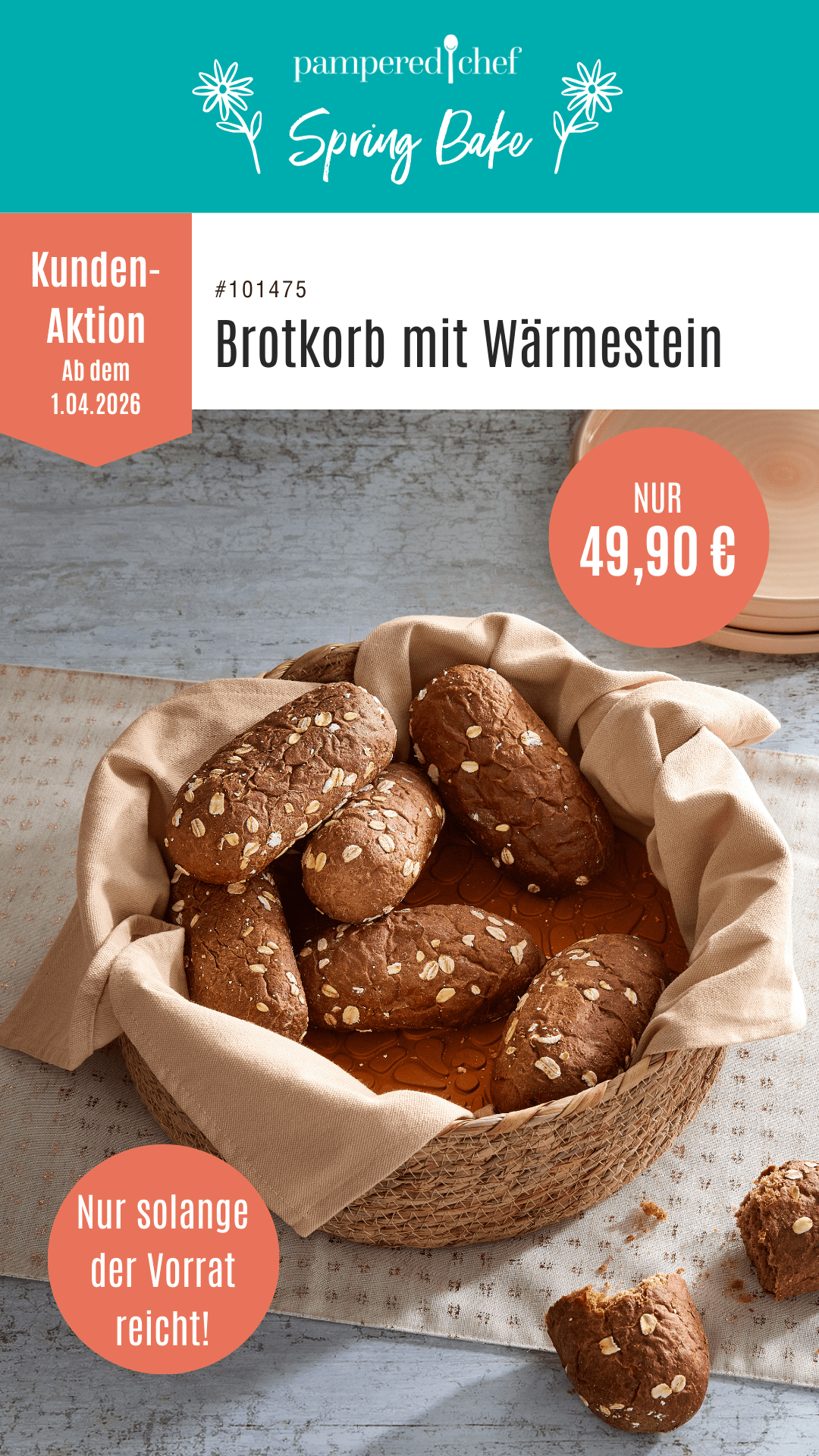 Brotkorm mit Wärmestein