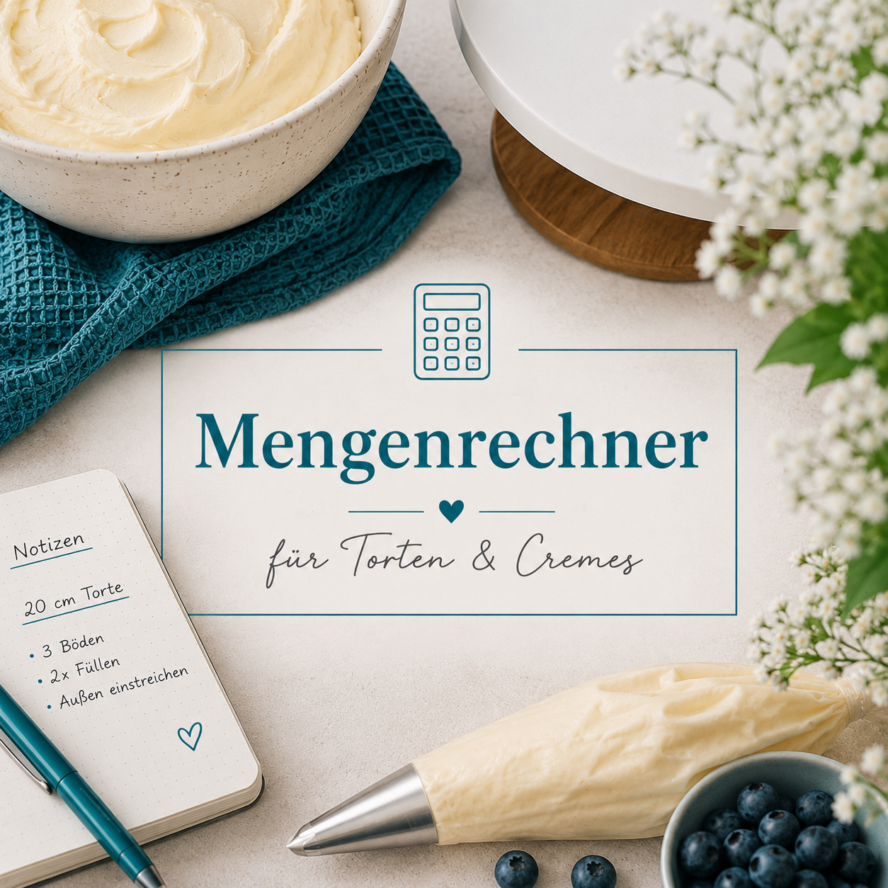 Vorschau-Mengenrechner Torten und Cremes