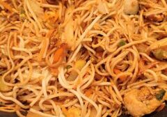 China-Nudeln aus der Pfanne